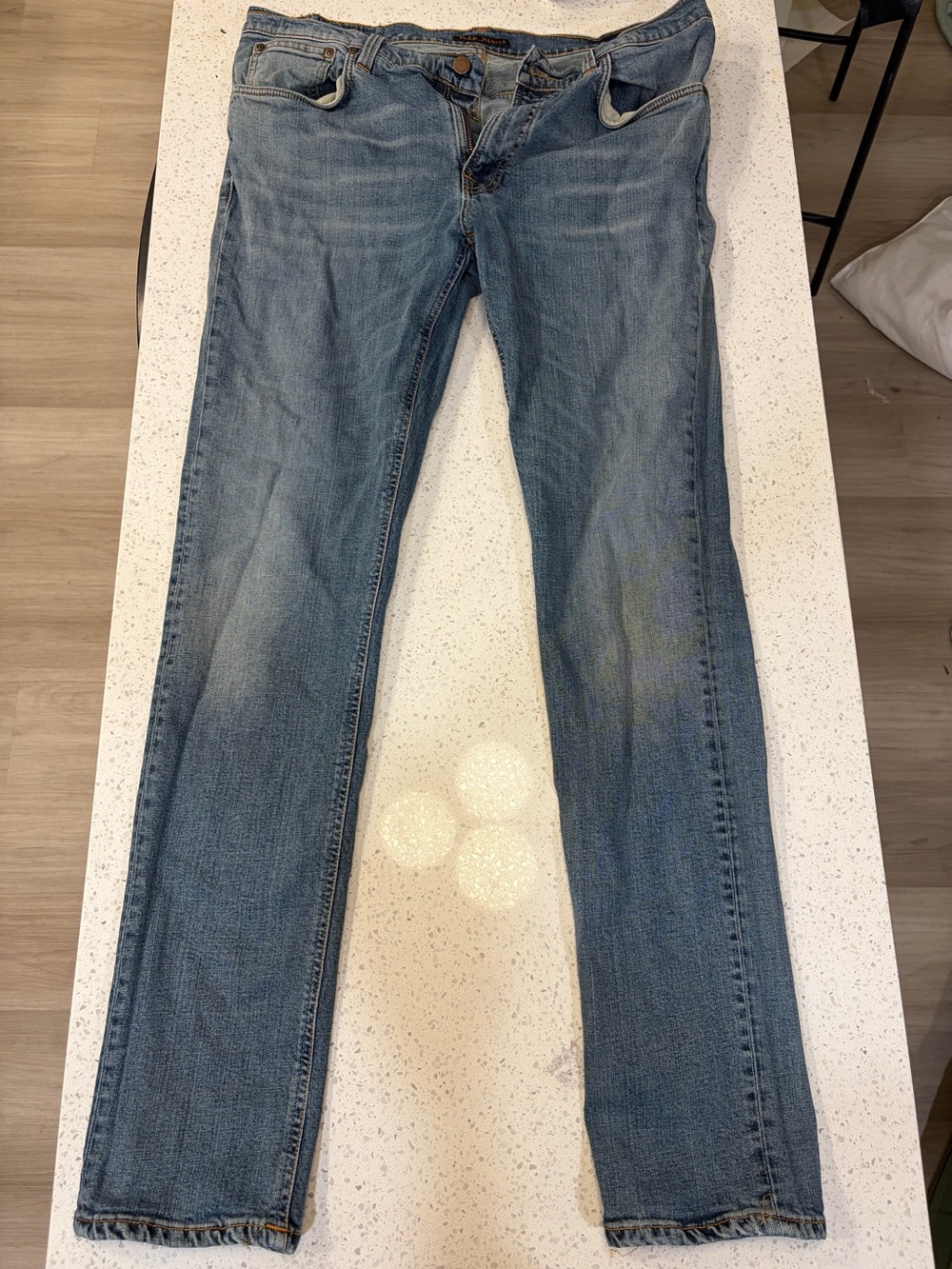 Nudie Jeans Men's Skinny Blue Denim Jeans
